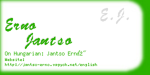 erno jantso business card